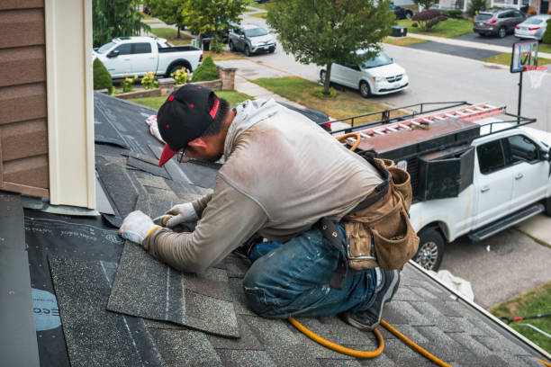 Professional Roof Installation technician working in Rose, NY